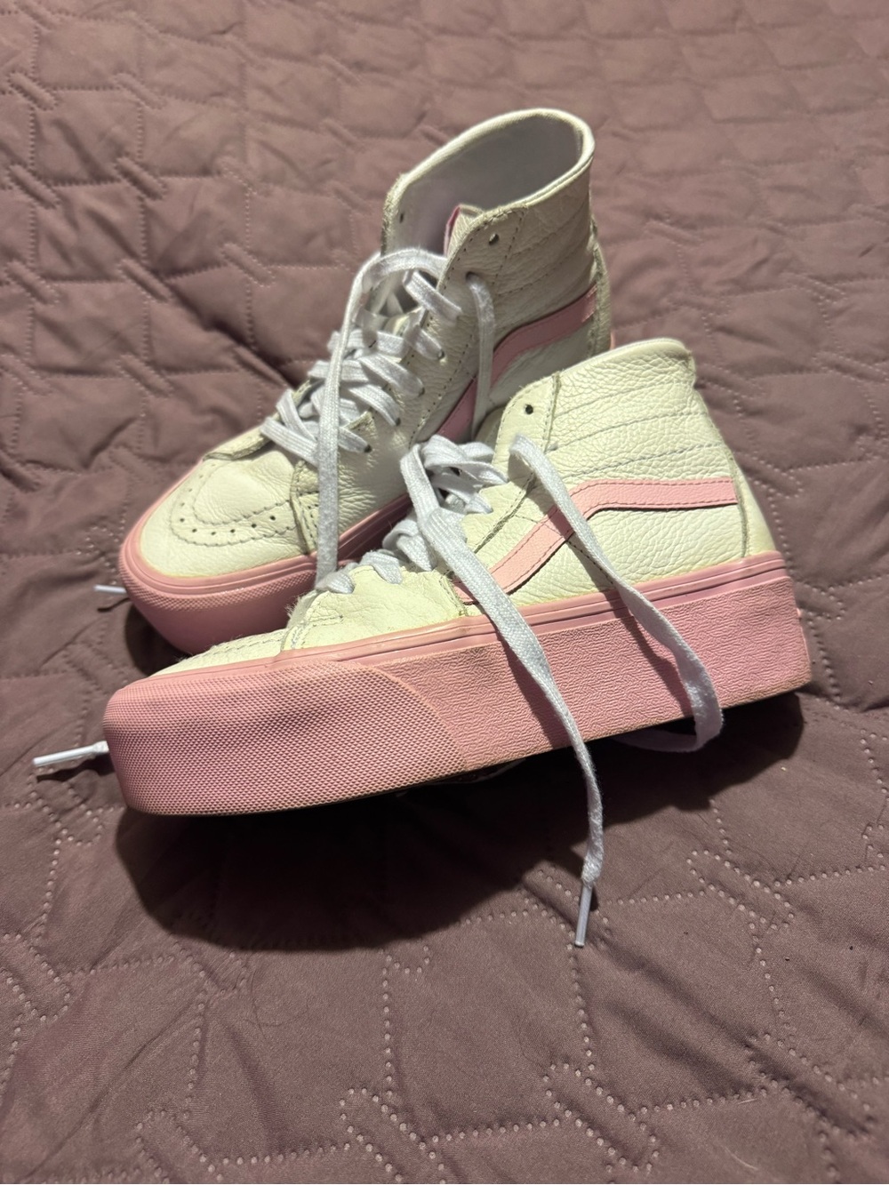 Womens 5.5 Vans Barbie Limited Edition Platform High Tops